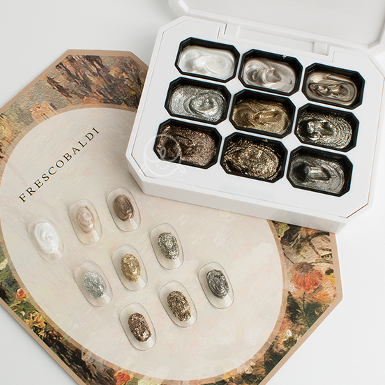 브라운 쉬머크림젤 네일팔레트 9종세트