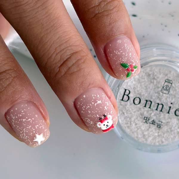 보니비 맛소금 네일글리터 겨울 눈꽃네일