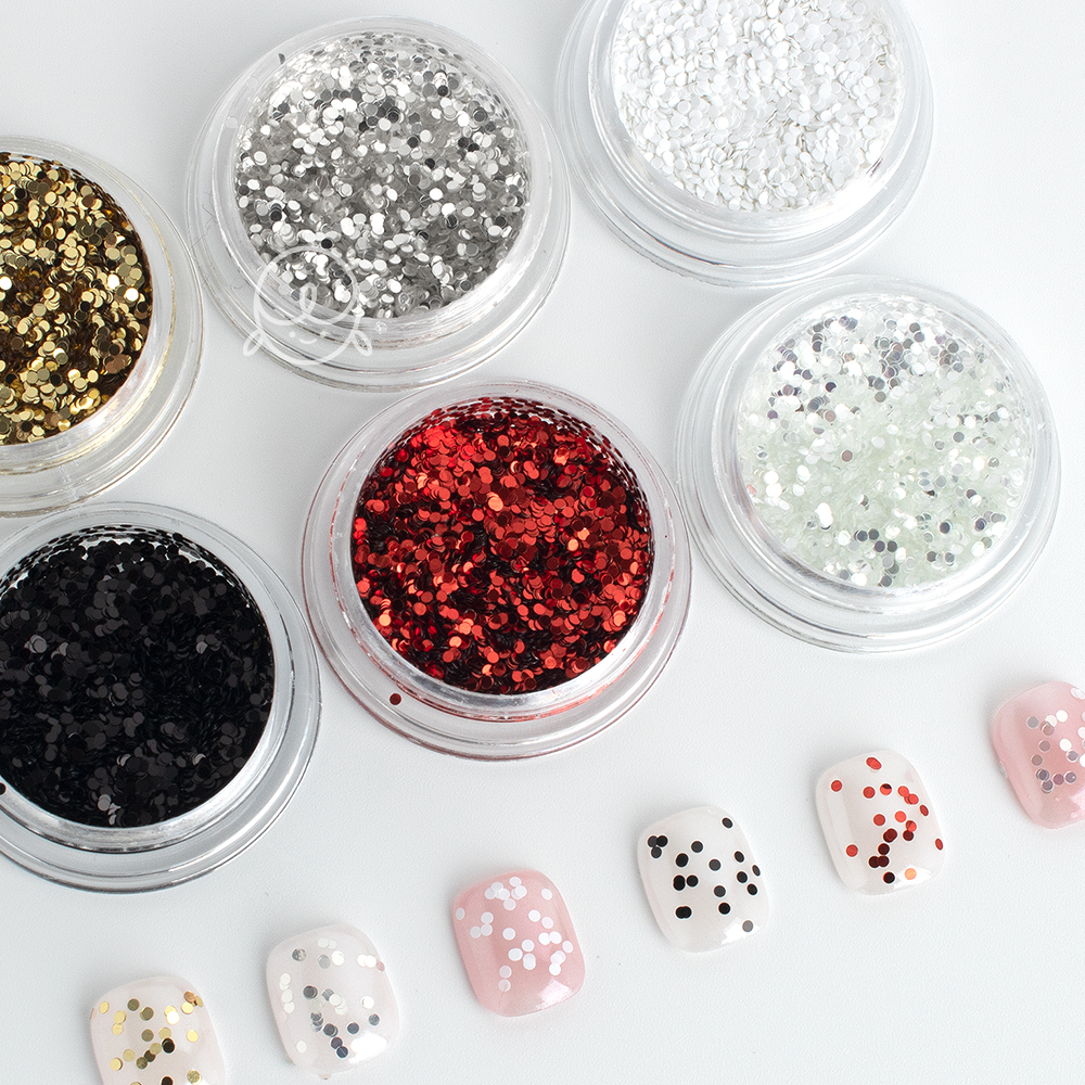 초미니 원형 네일글리터 6종세트