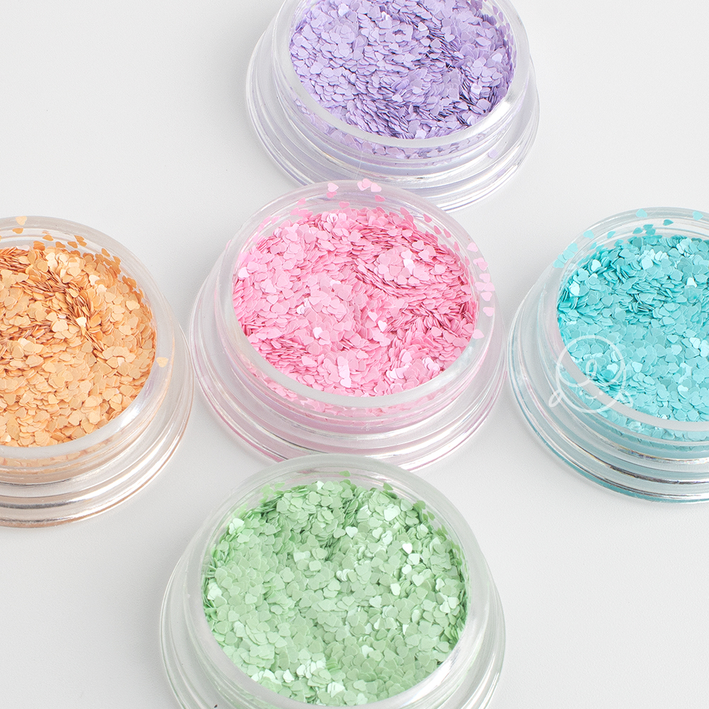 초미니 파스텔 하트 네일글리터 단품