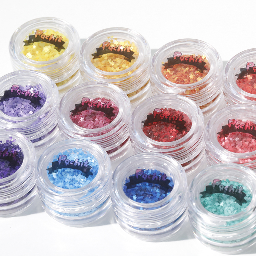 포칫 더쪼꼬미 새틴 별 네일글리터 12종세트 (*한정수량 블랙&화이트 증정)