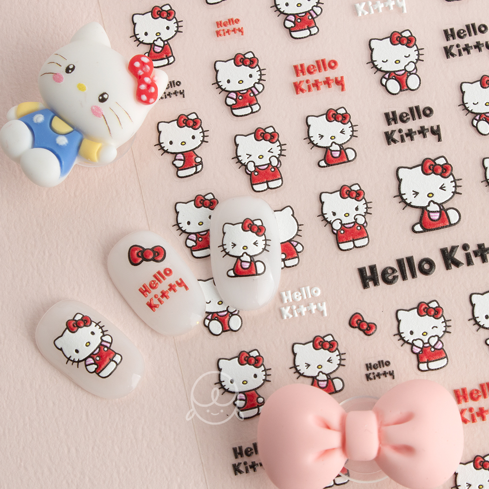 캐릭터116 레드고양이 네일스티커 (SAN-034)