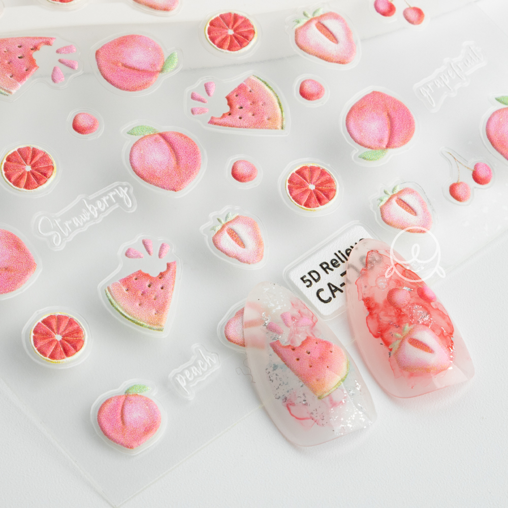 모양141 썸머후르츠 과일 네일스티커 (CA-7160)