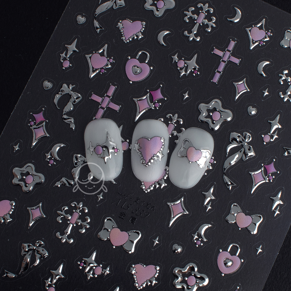 모양150 플래닛 하트 네일스티커 (MS-839)