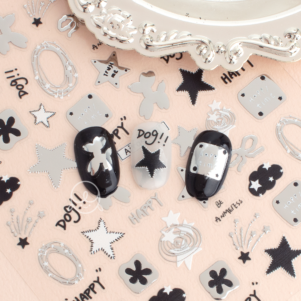 모양153 스타 강아지 네일스티커 (to-5219)