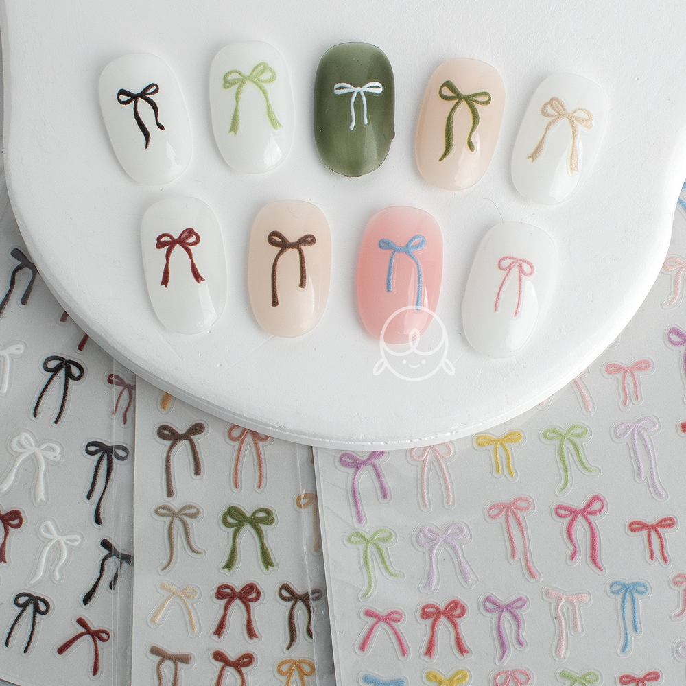 모양158 가을 리본 네일스티커