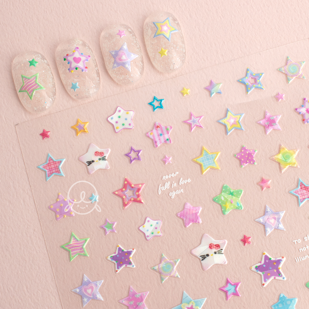 [신상할인] 모양180 오로라별 네일스티커 (to-5625)