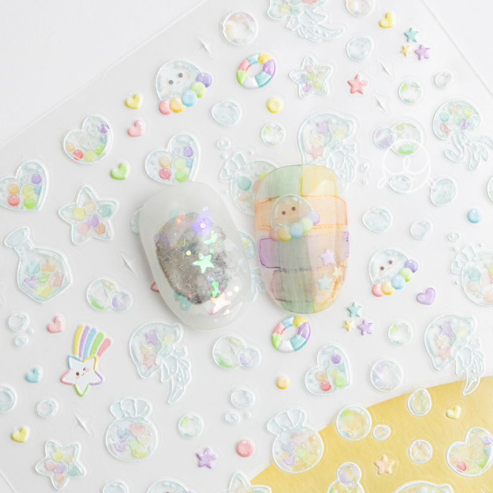 모양41 젤리피쉬 버블 네일스티커 (to-4861)