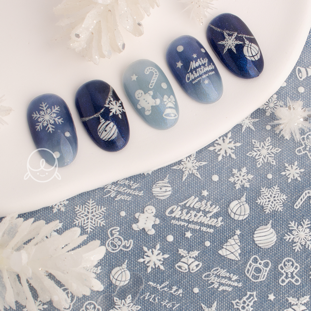 겨울28 오로라 눈꽃 네일스티커 (MS-461)