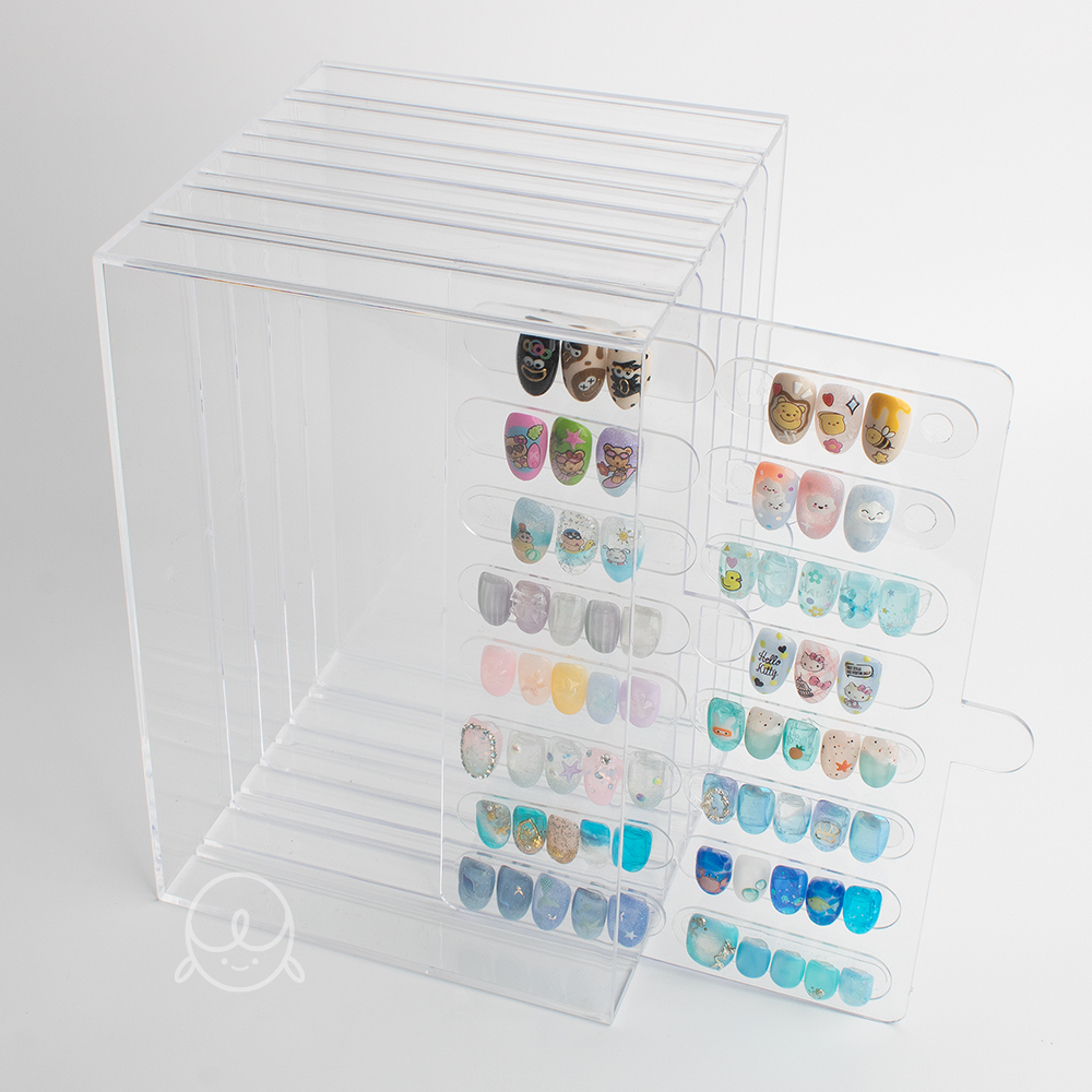 슬라이드 투명 네일아트 팁진열대