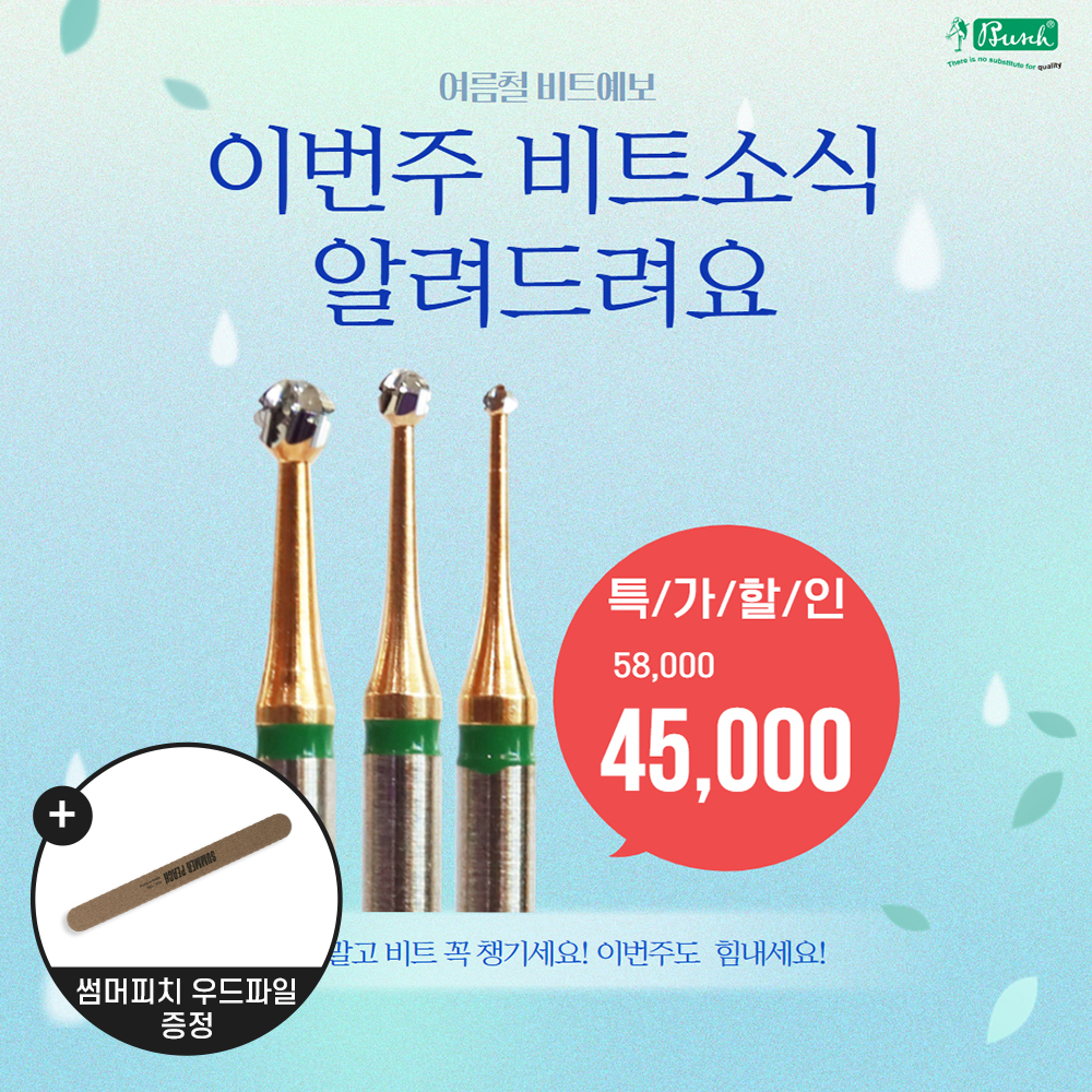 부쉬 티눈비트 BU-003 파츠제거 비트 (낱개/세트)