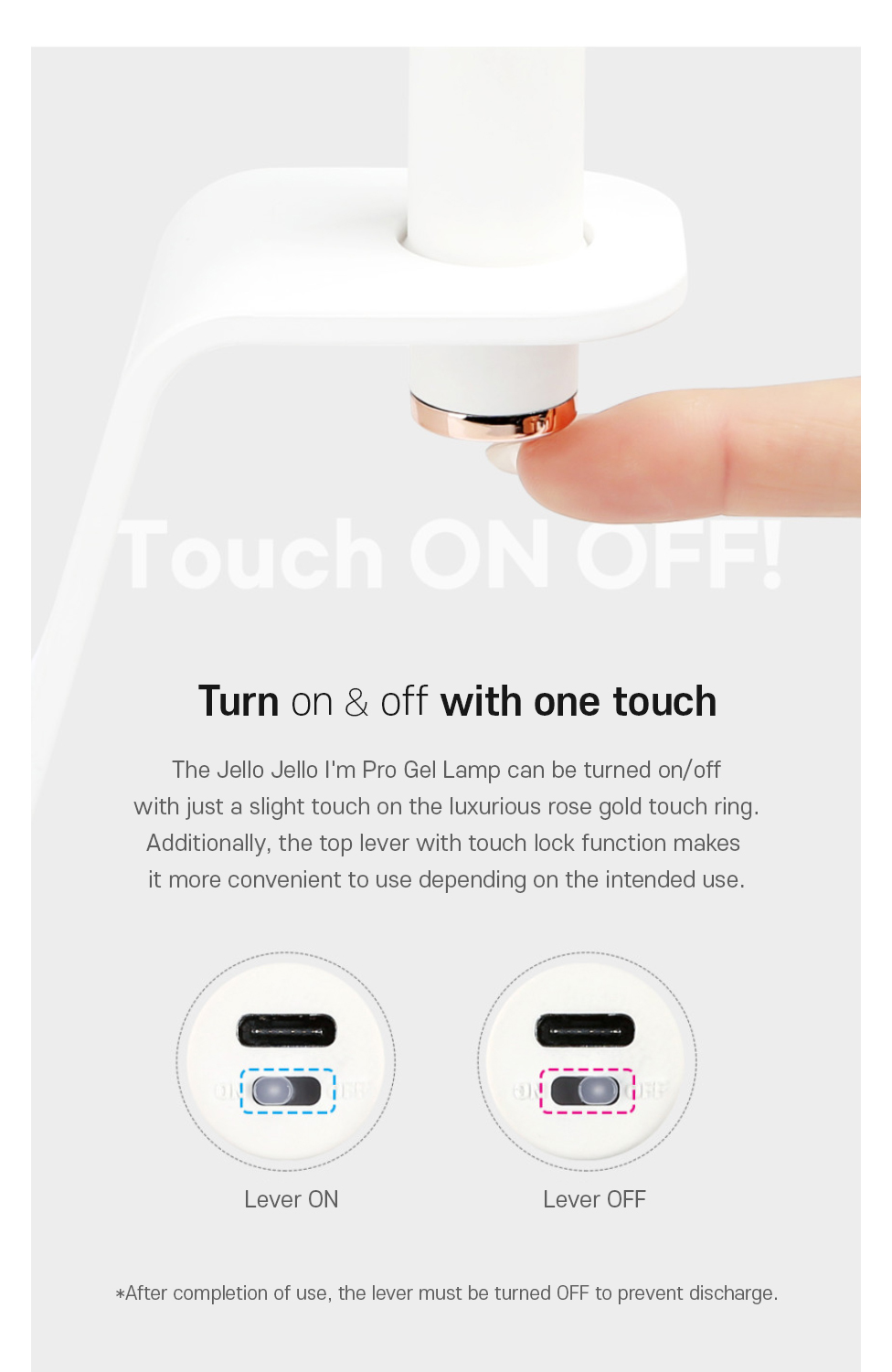 JELLO JELLO I'm Pro LED Gel Lamp | Comfortable Grip | Touch