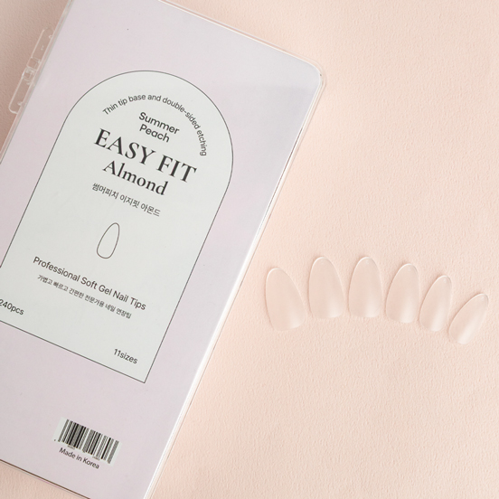 썸머피치 이지핏 아몬드팁 스틸레토 네일팁연장 240개입