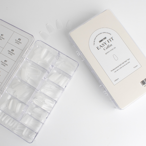 썸머피치 이지핏 코핀 네일팁세트 젤네일 팁연장