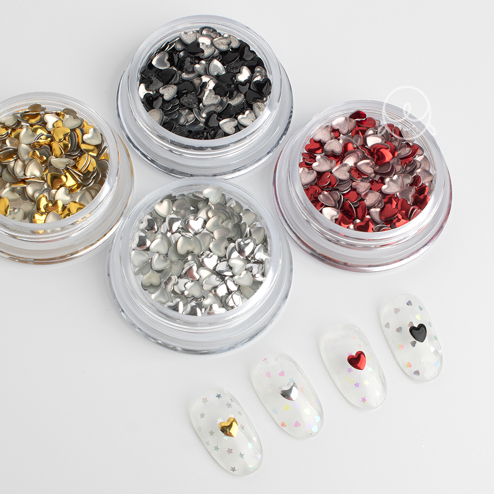 러브 메탈 하트 네일파츠