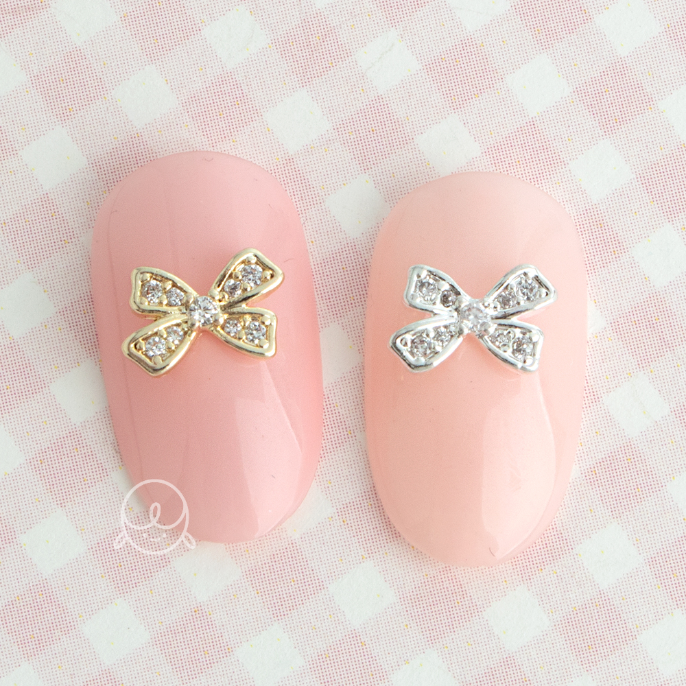 큐빅02 숏리본 네일파츠