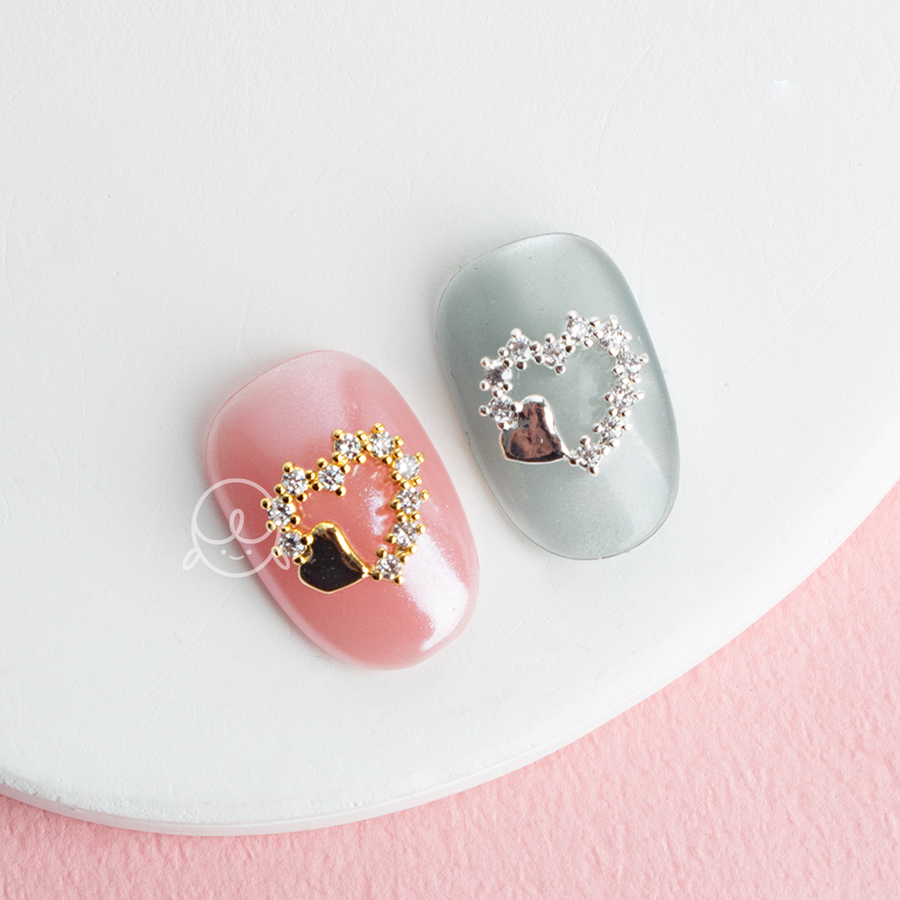 큐빅173 하트하트 네일파츠 (S)