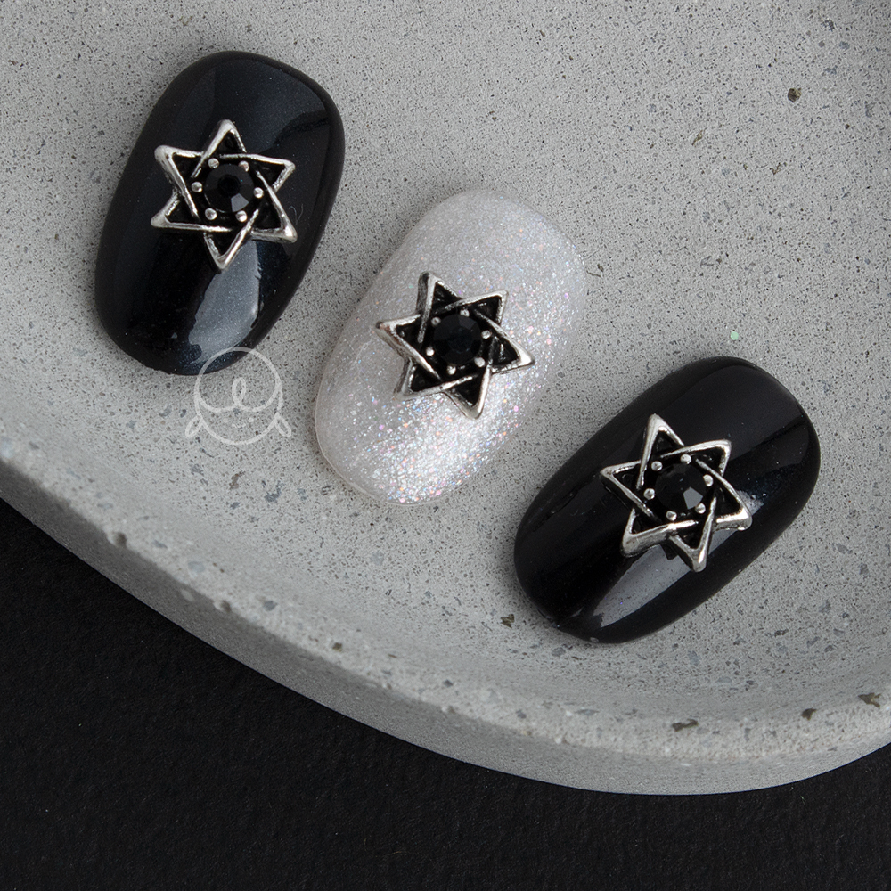 큐빅179 별 크롬 네일파츠 (5개입)