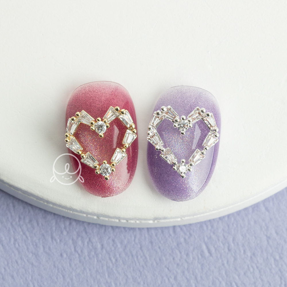 큐빅185 하트링사각 네일파츠