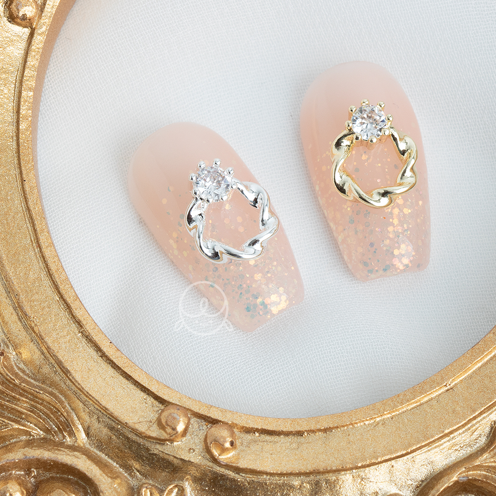 큐빅24 트위스트링 반지 네일파츠