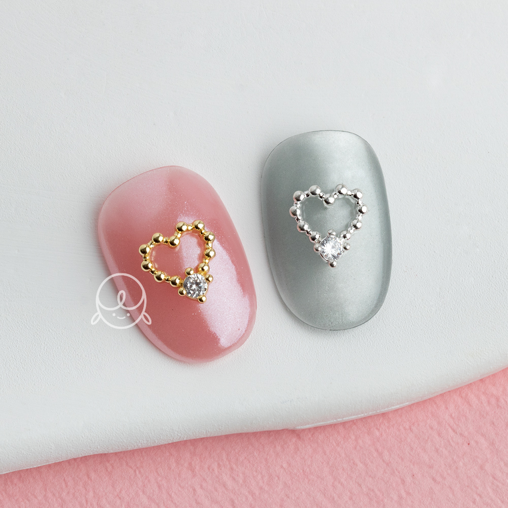 큐빅33 하트 볼참링 네일파츠