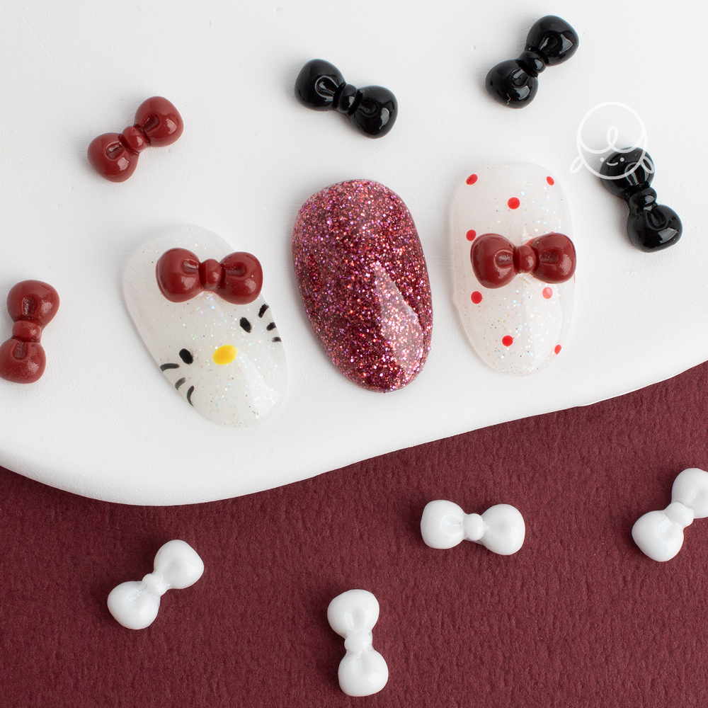 데코144 볼륨 리본 네일파츠 (10개입)