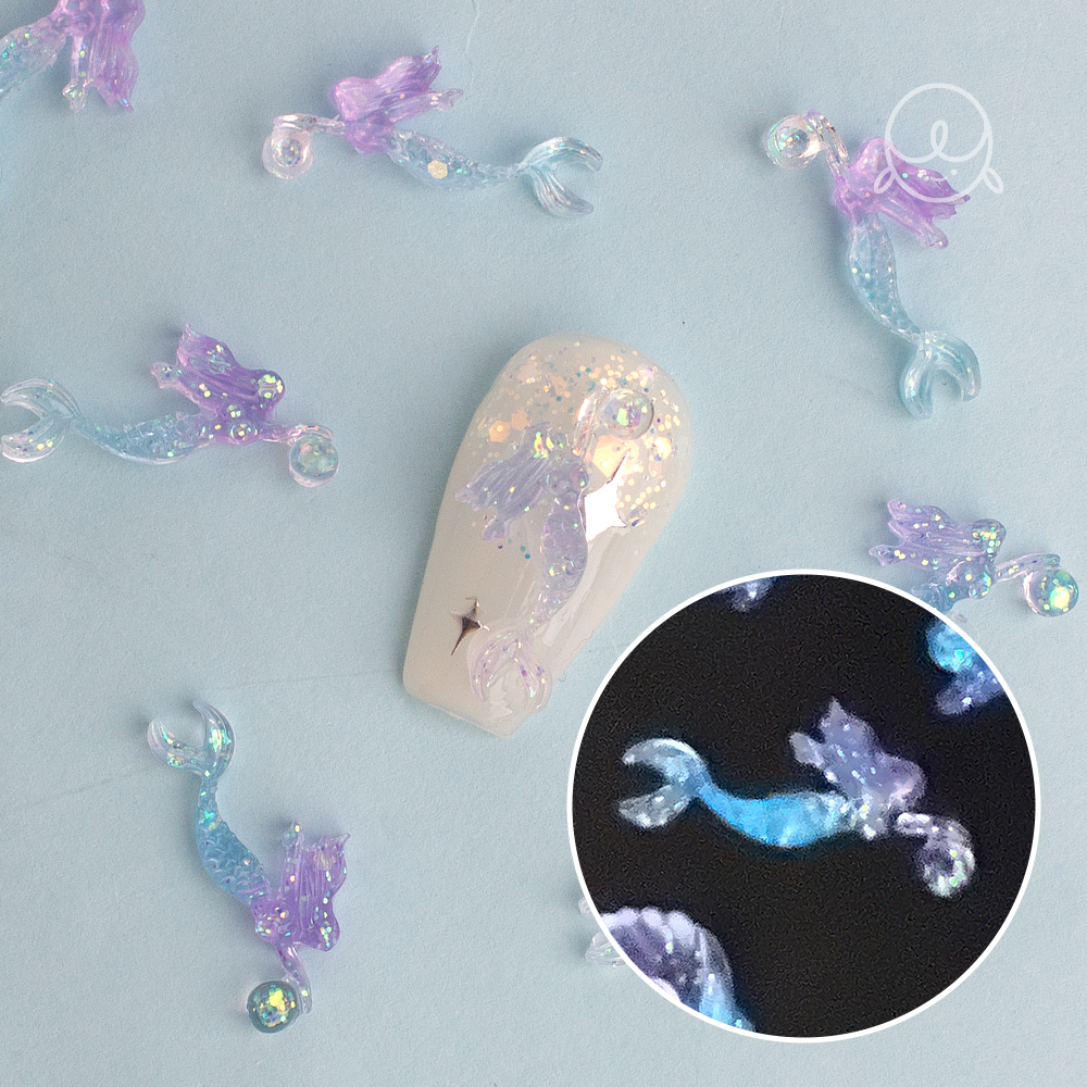 데코165 야광 인어공주 네일파츠 (10개입)