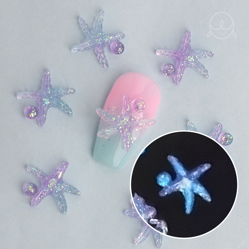 데코166 야광 불가사리 네일파츠 (10개입)