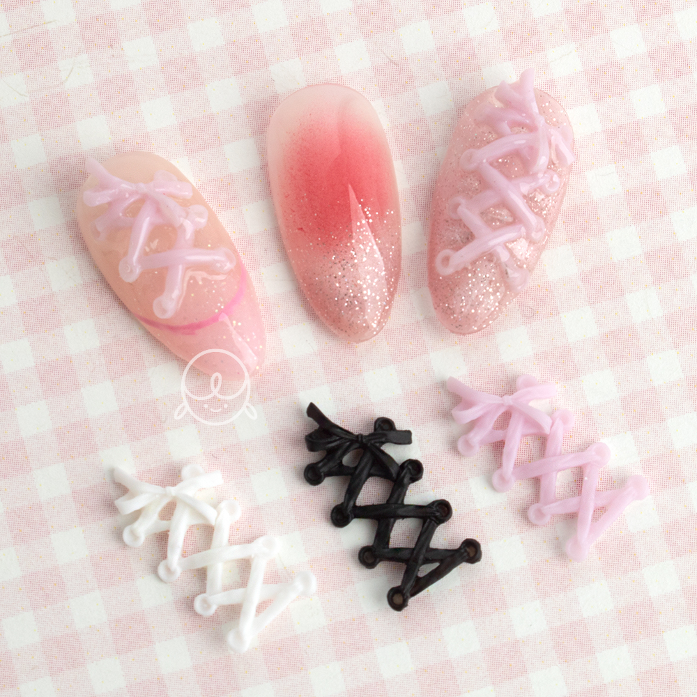 데코215 코르셋리본 네일파츠 (5개입)