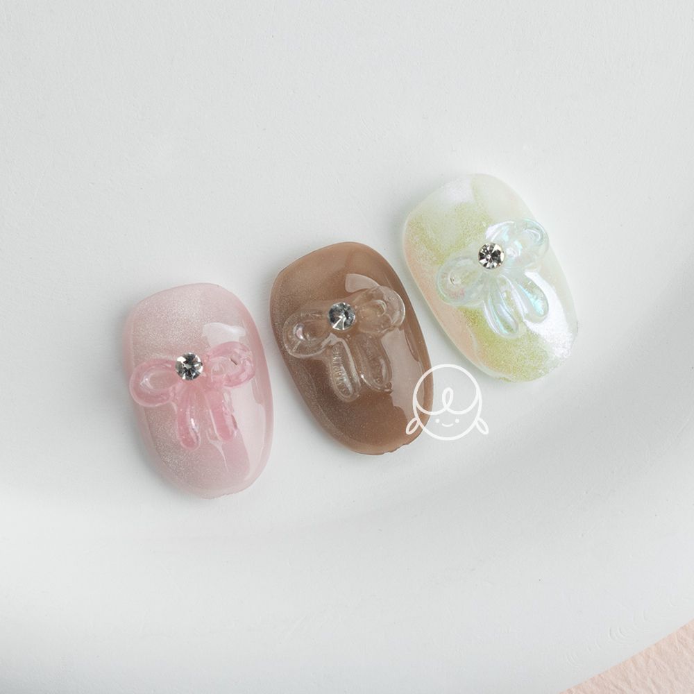 [신상할인] 데코219 시럽끈리본 네일파츠 (10개입)