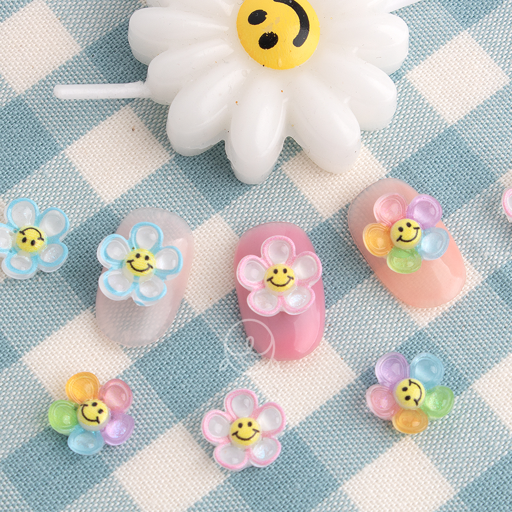 데코224 스마일 플라워 네일파츠 (10개입)