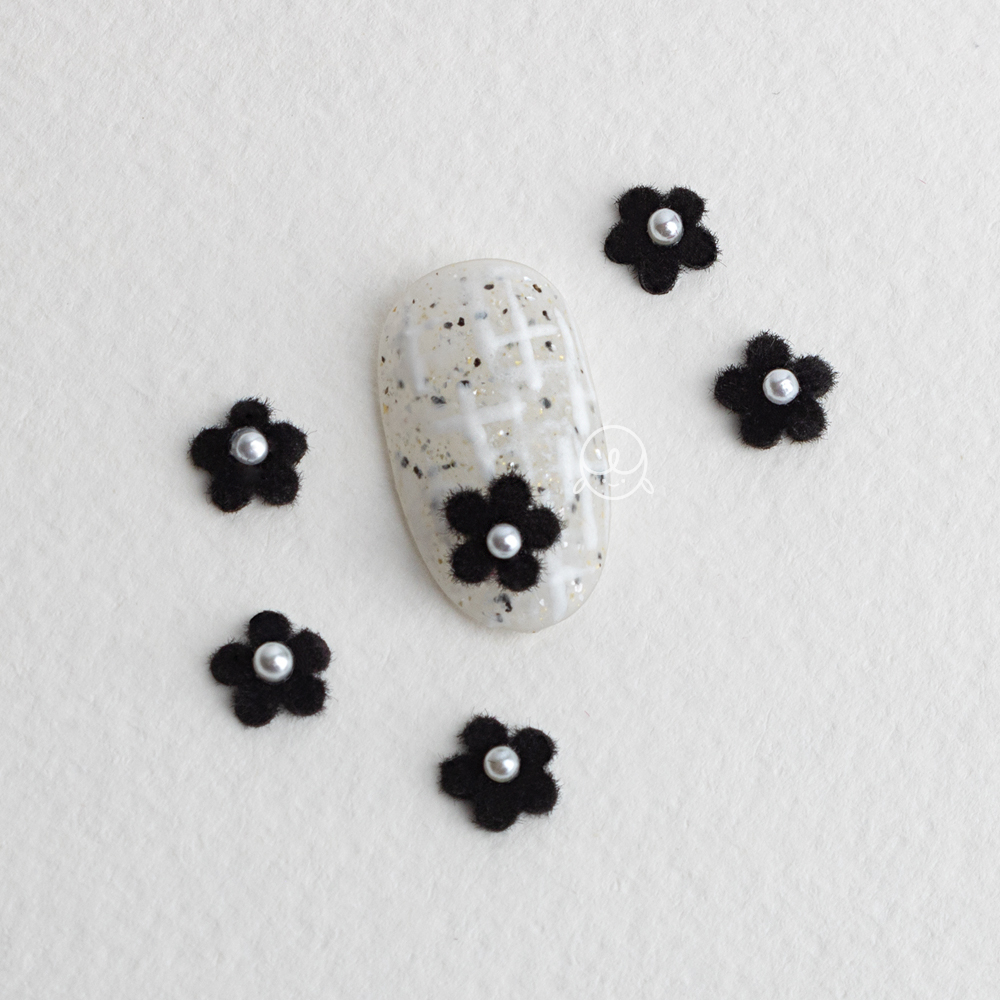 데코53 벨벳 플라워 네일파츠 (S-10개입)