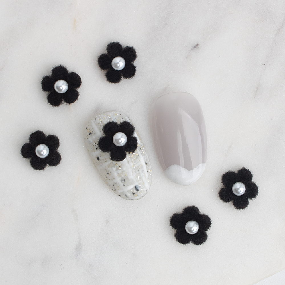 데코54 벨벳 플라워 네일파츠 (L-10개입)