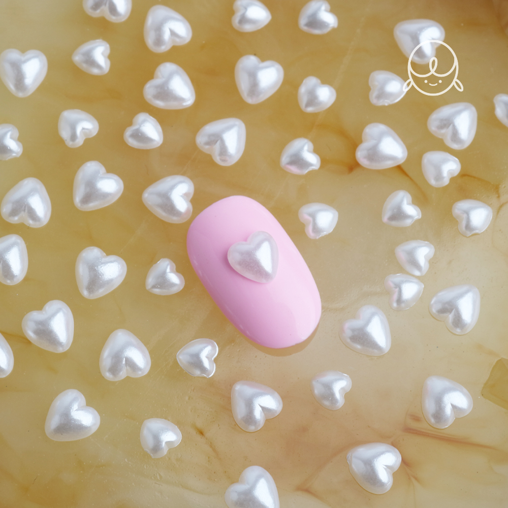 데코세트55 진주 하트 믹스 네일파츠 (약100개입)