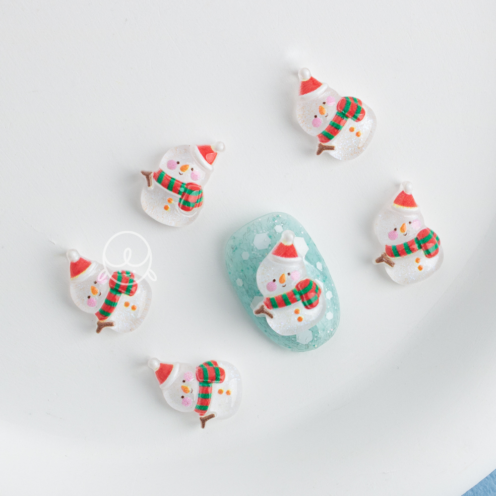 겨울파츠68 눈사람 네일파츠 (10개입)