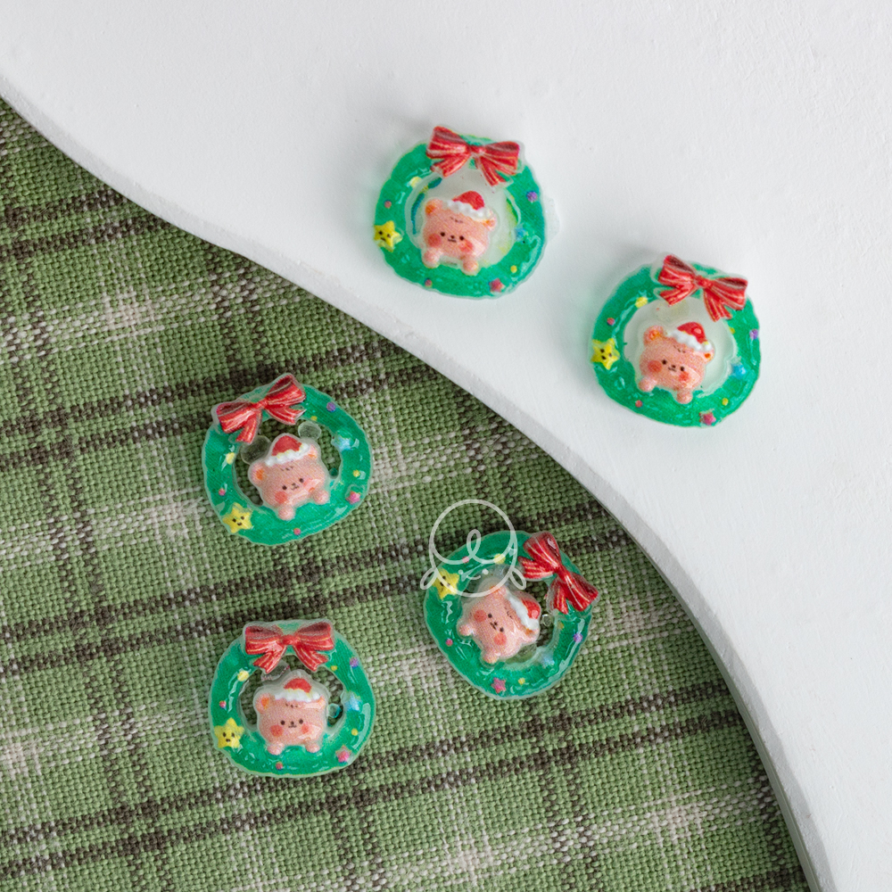 겨울파츠69 리스곰돌이 네일파츠 (10개입)