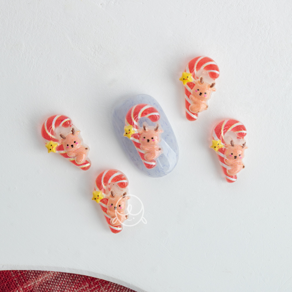 겨울파츠70 지팡이루돌프 네일파츠 (10개입)