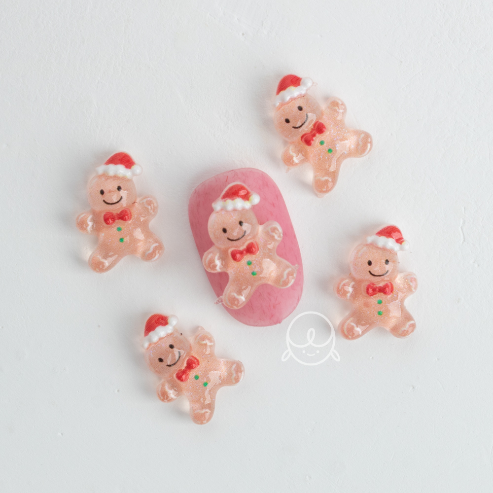 겨울파츠72 산타 진저쿠키 네일파츠 (10개입)